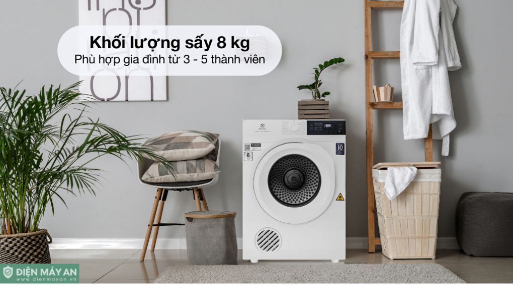 Máy sấy thông hơi Electrolux UltimateCare 8 Kg EDV804H3WC 